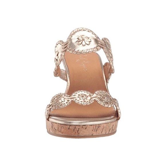 NEW 🌺 Jack Rogers Platinum Wedge Cork Sandal - Picture 11 of 11